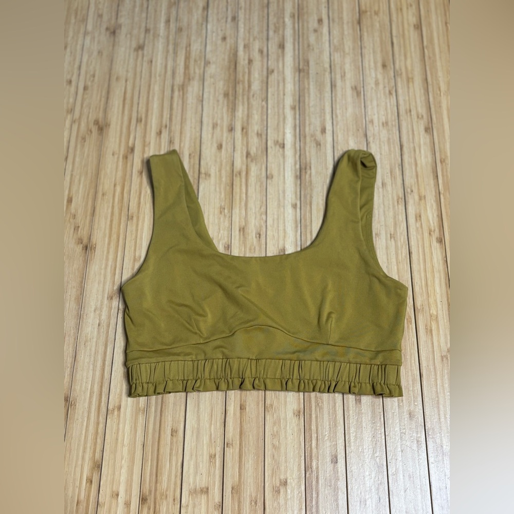 Mustard Yellow Fabletics Sports Bra/Top